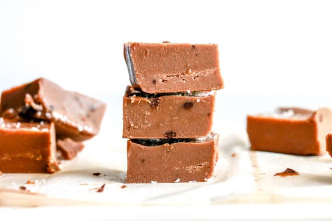 Chocolate Tahini Freezer Fudge - The Toasted Pine Nut