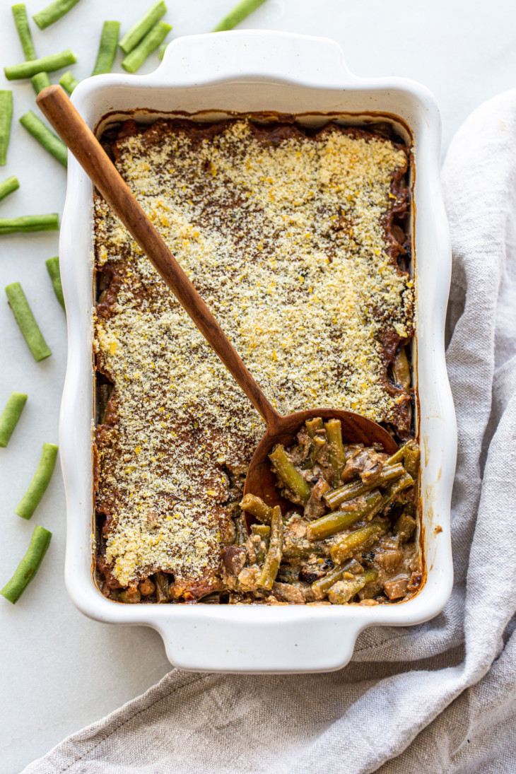 Healthier Green Bean Casserole - The Toasted Pine Nut