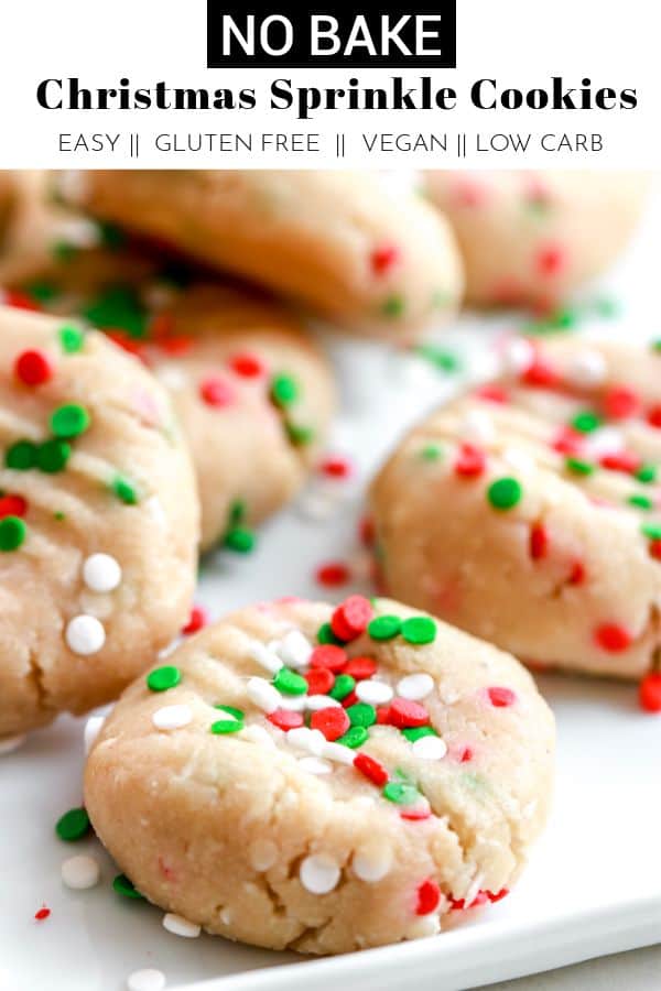These No Bake Christmas Sprinkle Cookies are a quick & easy holiday dessert! They're gluten free, vegan, festive & you don't even have to turn on your oven! thetoastedpinenut.com ##dessert #buzzfeast #vegan #dairyfree #veganfood #baking #bakingtime #yummy #buzzfeedfood #food52 #foodgasm #forkyea #chocolate #peanutbutter #glutenfreebaking #bakingfun #sweetsweat #eggfree #foodie #dailyfoodfeed #glutenfreedessert #christmascookies #vegandessert #glutenfreedessert
