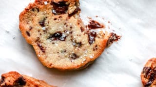 Salted Chocolate Chunk Shortbread Cookies - The Toasted Pine Nut