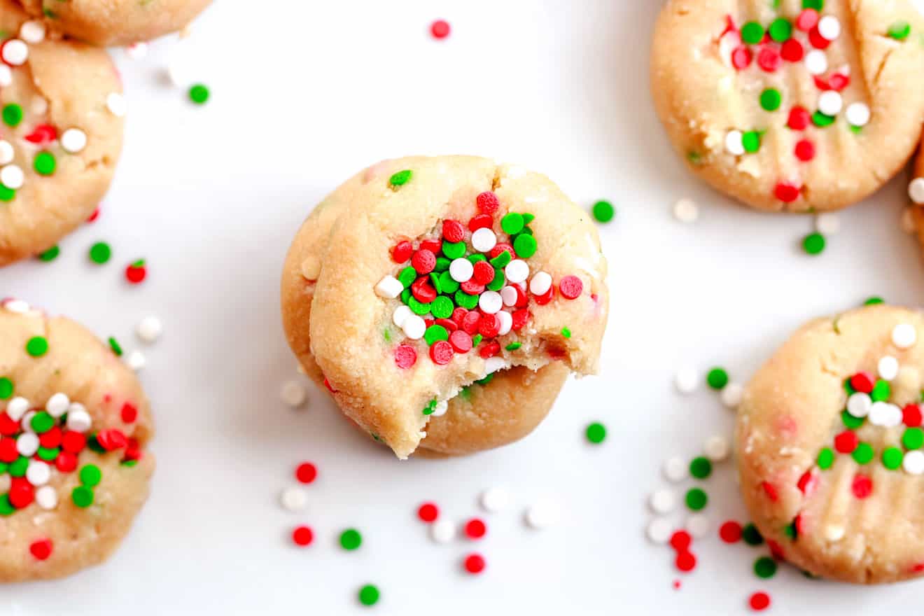No Bake Christmas Sprinkle Cookies