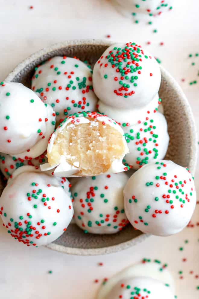 No Bake Sugar Cookie Truffles - The Toasted Pine Nut