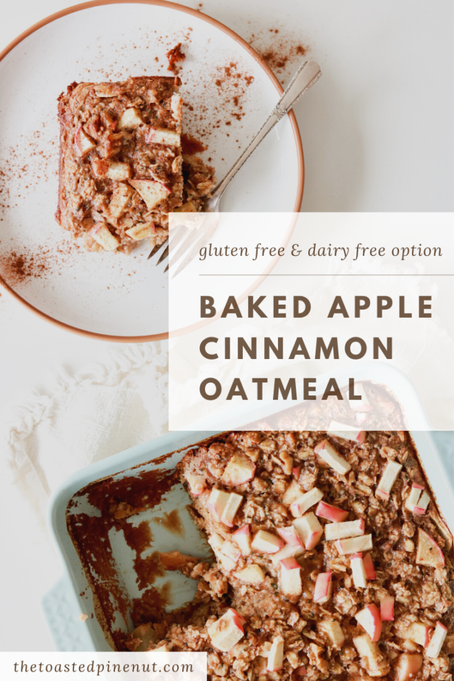 baked apple cinnamon oatmeal pinterest image