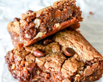 Oatmeal Peanut Butter Cookie Bars (gluten free + dairy free) - The ...
