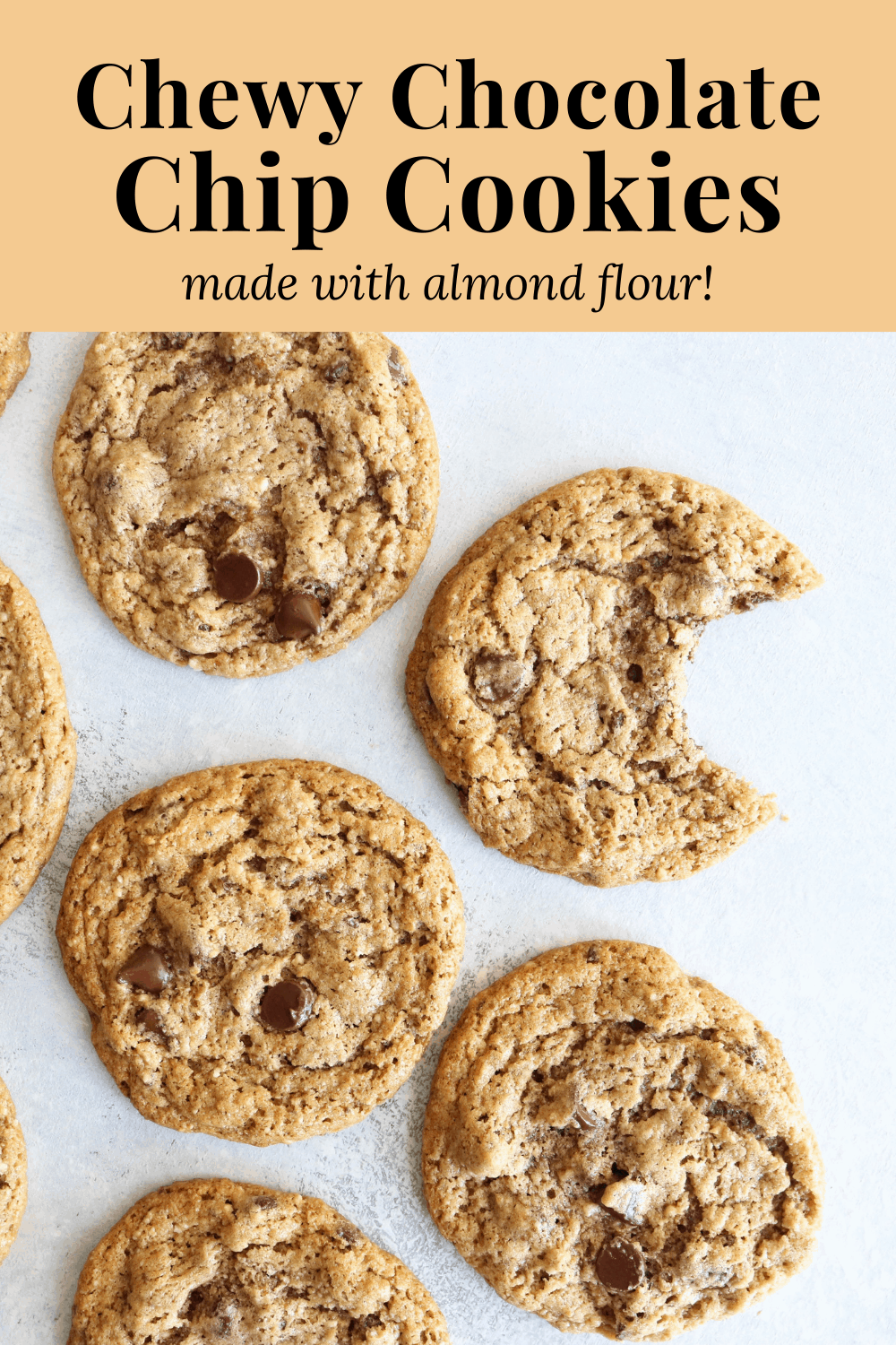 Chewy Almond Flour Chocolate Chip Cookies - The Toasted Pine Nut