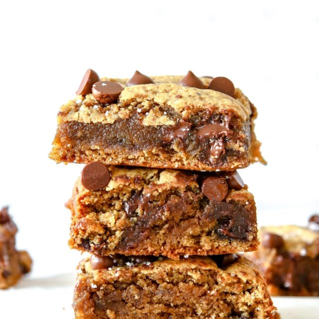 Chocolate Chip Tahini Bars - The Toasted Pine Nut