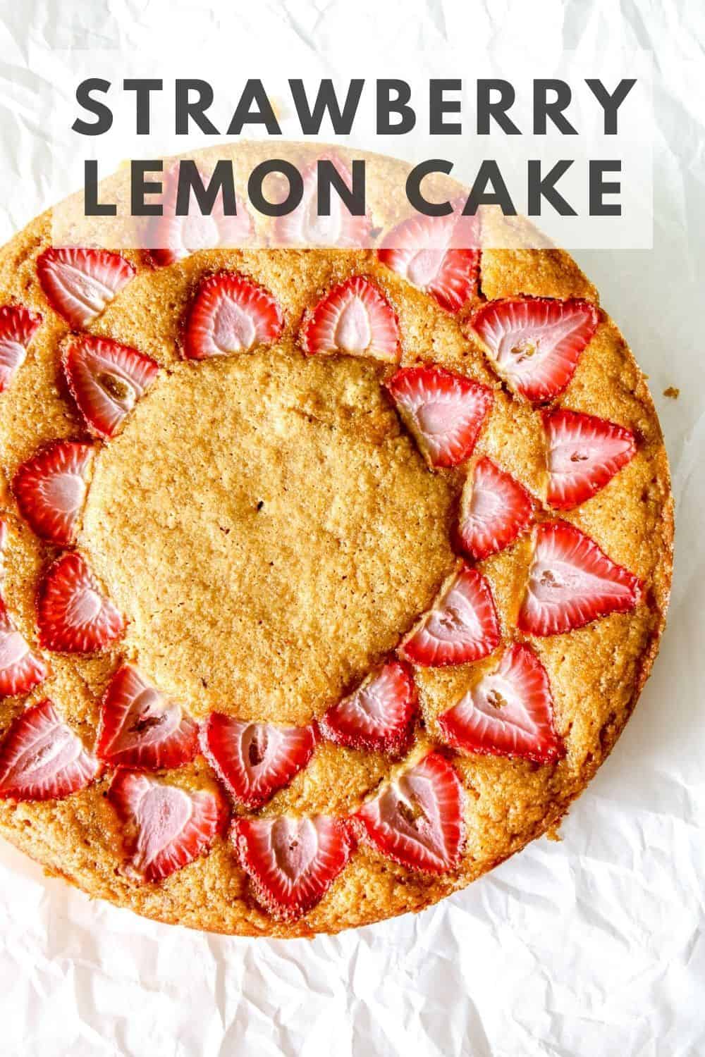 Strawberry Lemon Cake The Toasted Pine Nut   Strawberry Lemon Cake Pinterest Image 