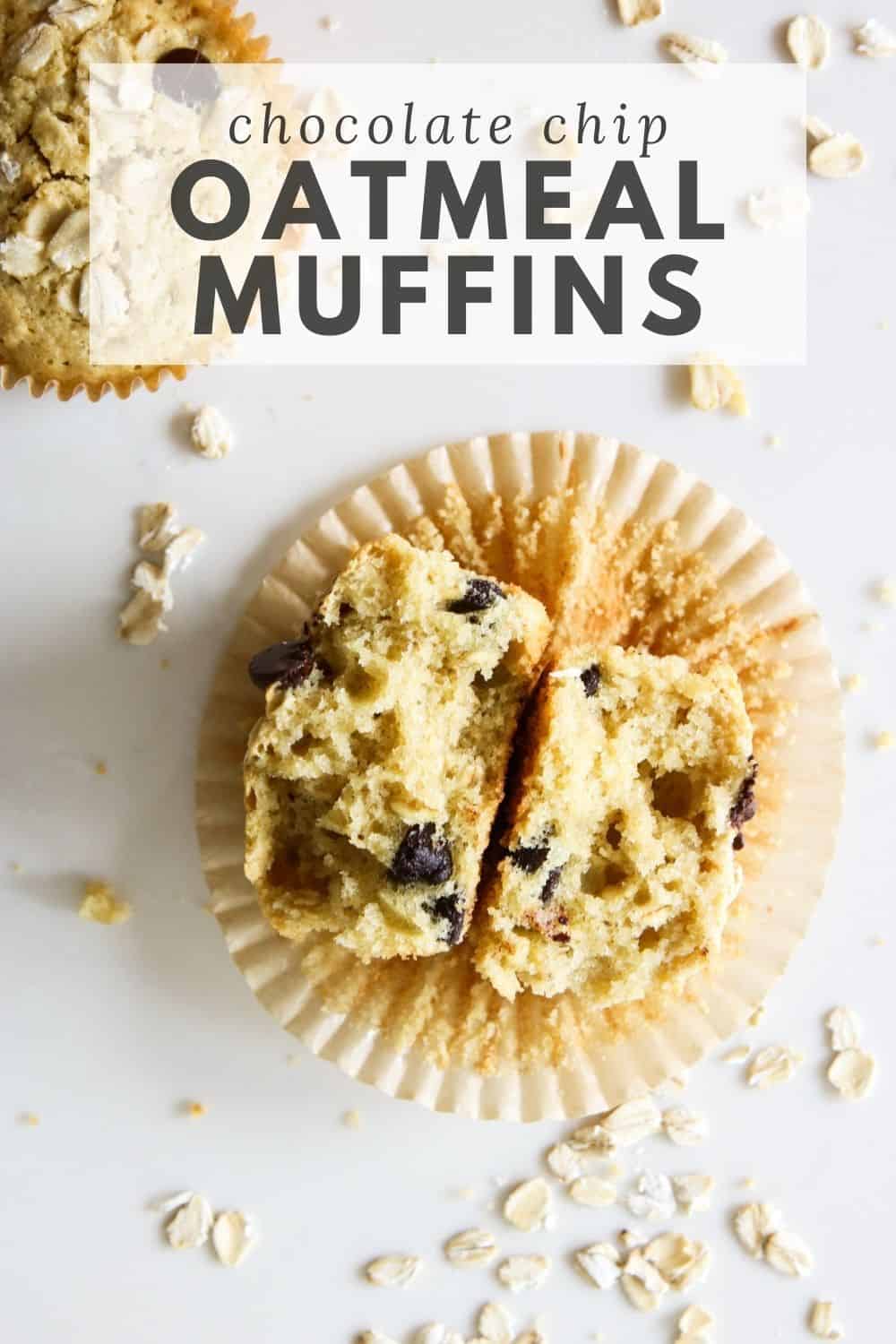 Fluffy 30-Minute Oatmeal Chocolate Chip Muffins - The Toasted Pine Nut