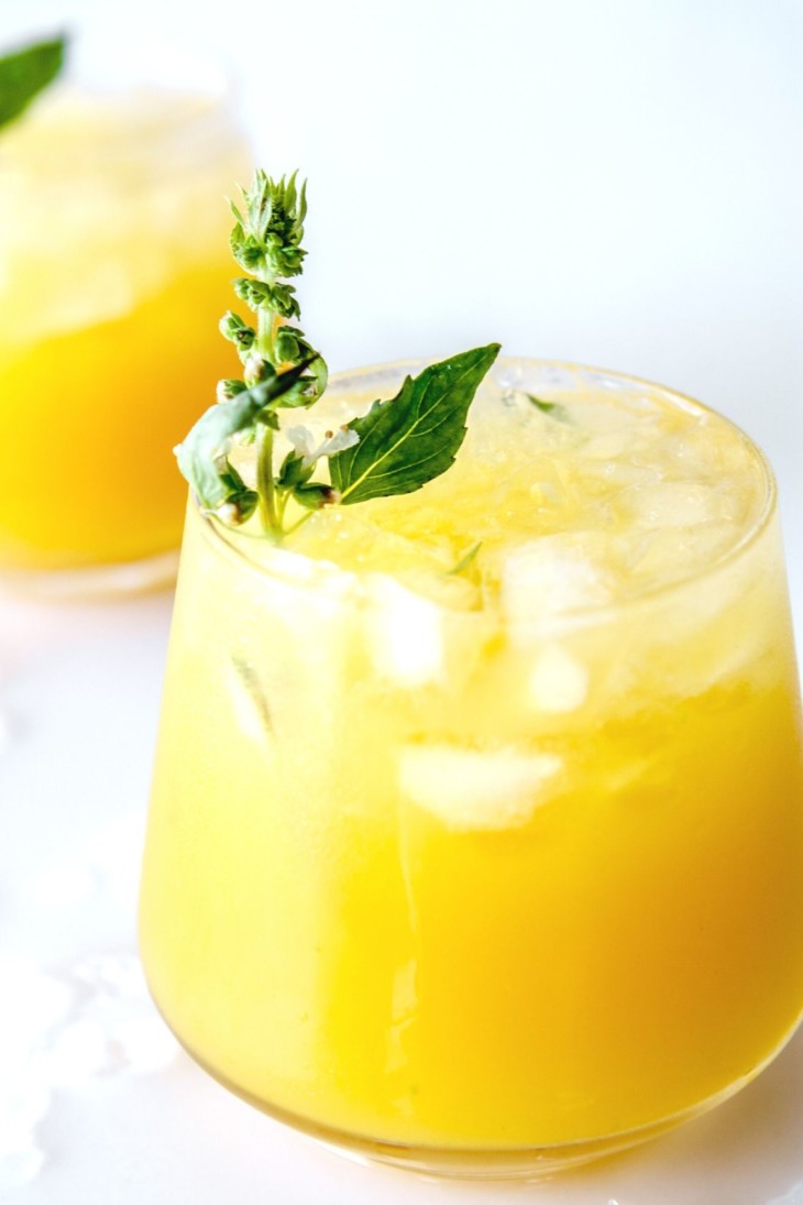 Pineapple Basil Rum Cocktail
