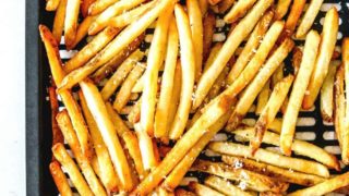 Frozen Crinkle Fries in Air Fryer - always use butter