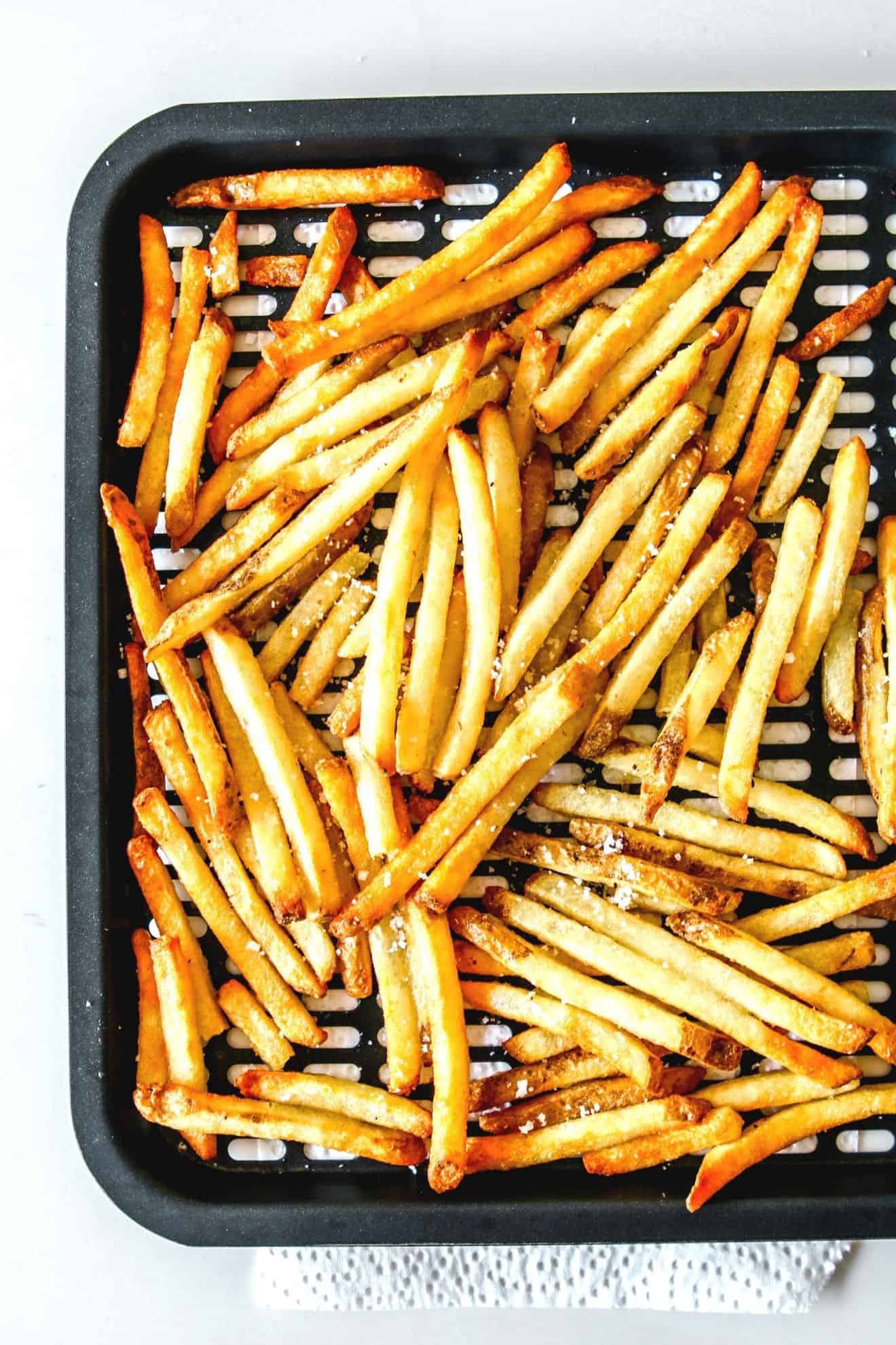 Air Fryer Frozen French Fries with French Fry Seasoning