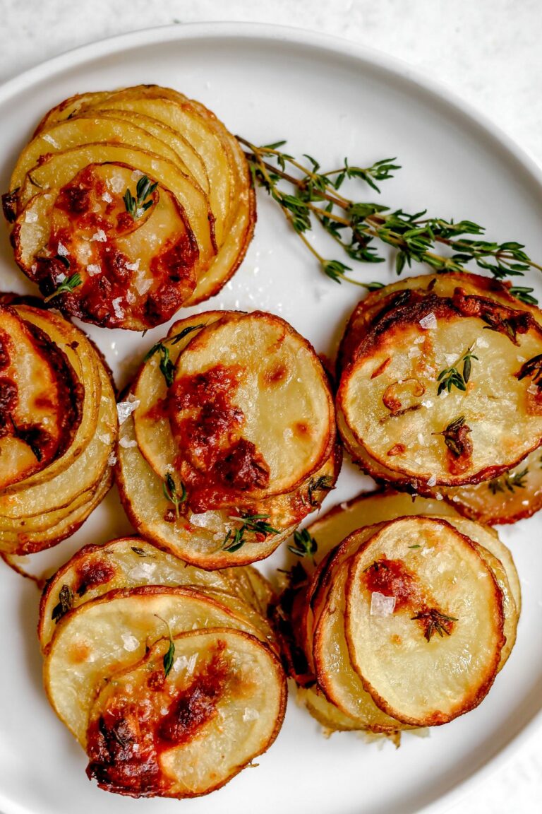 Fork Tender Stacked Muffin Tin Potatoes - The Toasted Pine Nut