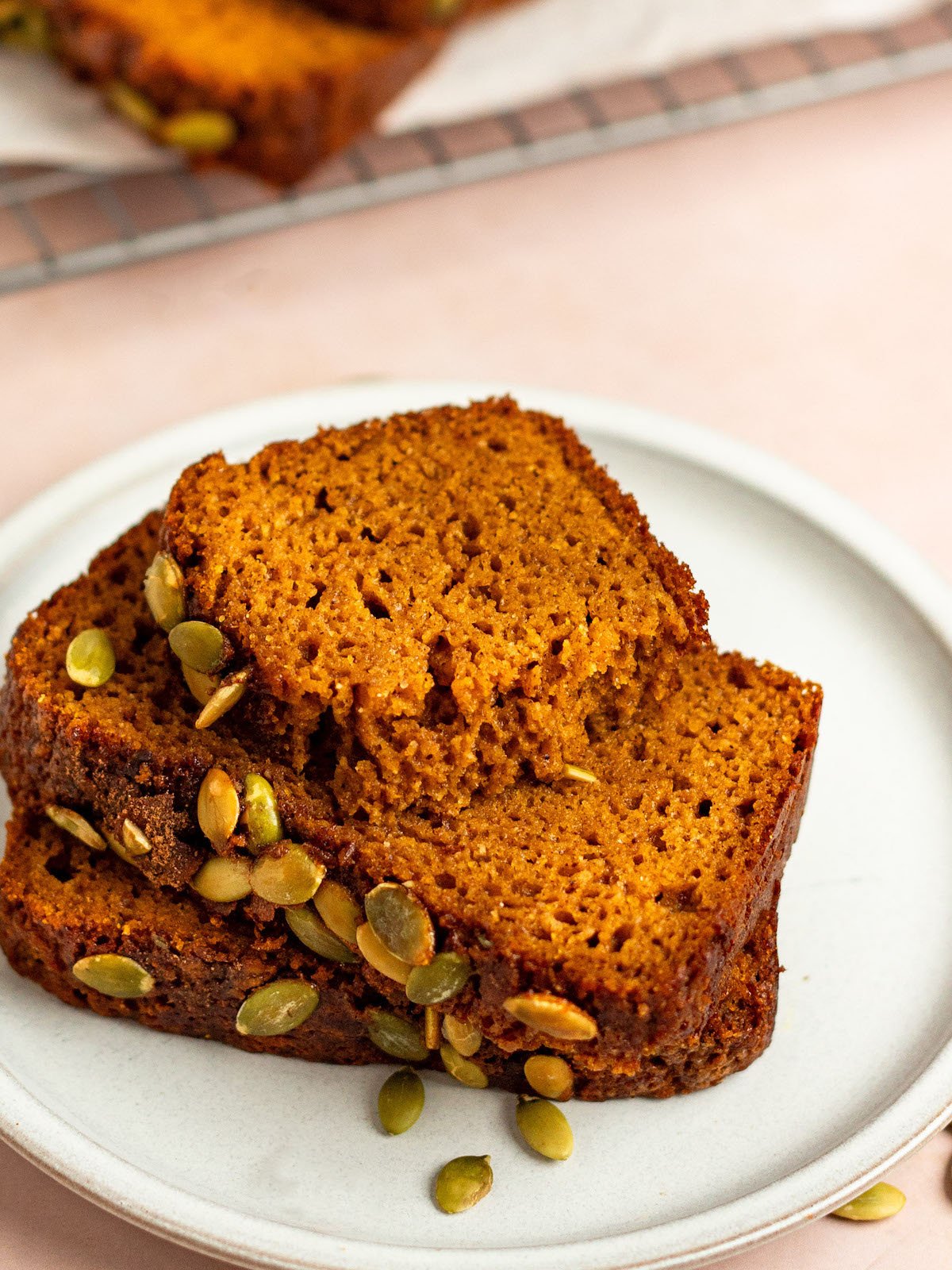 Deliciously Fluffy Gluten Free Pumpkin Bread - The Toasted Pine Nut